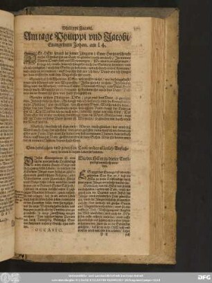 Am Tage Philippi und Jacobi/ Evangelium Johan. am 14.
