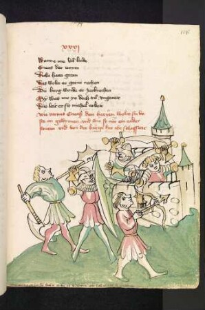 Turnus erobert Albane, die Burg des Eneas