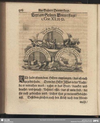 Text am Grünen Donnerstage, 1. Cor. XI. 23 - 32