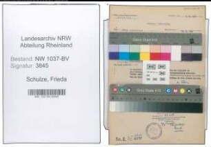 Entnazifizierung Frieda Schulze , geb. 00.00.0000 ()