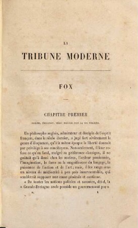 La tribune moderne, 2