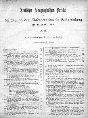 No. 11, 21. März 1889