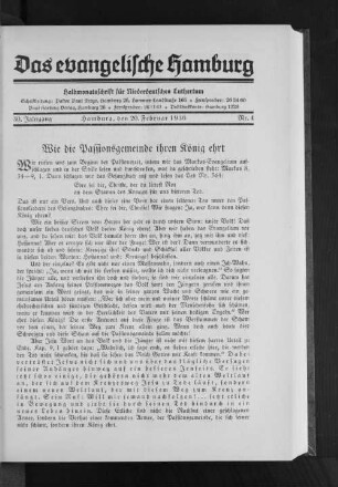 Wie die Passionsgemeinde ihren König ehrt