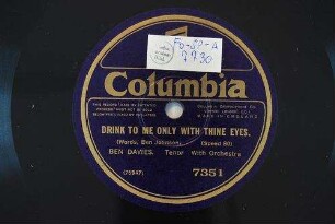 Drink to me only with thine eyes : [old english song] / (Words, Ben Johnson)