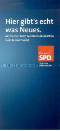 Informationsschrift der SPD zum Thema Grundeinkommen
