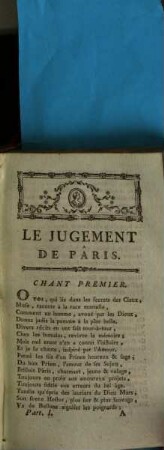 Oeuvres poétiques. 1. - XVI, 206 S.
