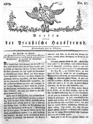 No. 87., 28. Oktober 1809
