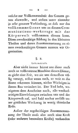 §. 2. Lebenskraft