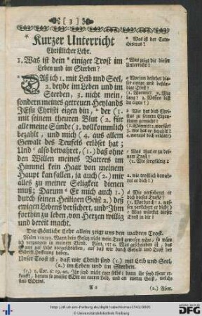 Kurzer Unterricht Christlicher Lehr.