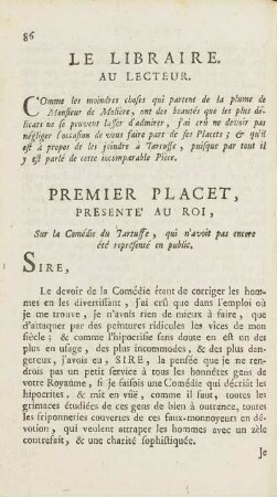 Premier Placet, Presenté Au Roi - Troisième Placet.