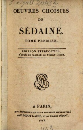 Oeuvres choisies de Sédaine, 1