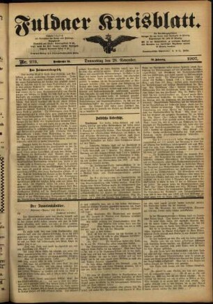 Ausgabe vom Donnerstag, den 28. November 1907.