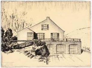 Haus Schlemmer, Heidelberg-Ziegelhausen: Ansicht Garagen