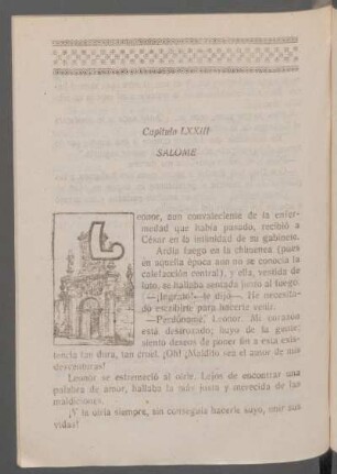 Capítulo LXXIII - Salomé