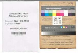 Entnazifizierung Gisella Schreiber , geb. 27.06.1911 (Meisterin)