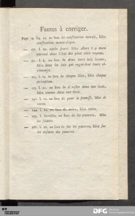 Fautes à corriger.