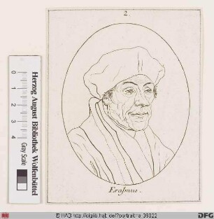 Bildnis Desiderius Erasmus, gen. Erasmus von Rotterdam