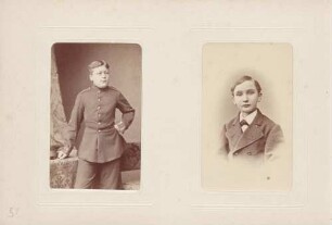 links: Unbekannt (Knabe in Uniform) rechts: Unbekannt (Knabe)