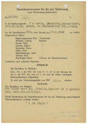 Feuerle, Benedikt