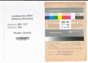 Entnazifizierung Gertrud Mueller , geb. 17.03.1910 (Lehrerin)