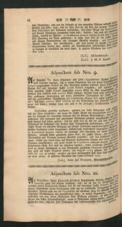 Adjunctum sub Nro. 9