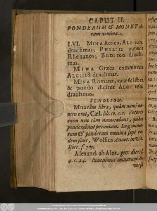 Caput II. Ponderum & Monetarum nomina.