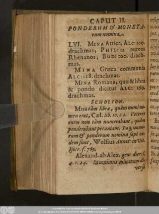 Caput II. Ponderum & Monetarum nomina.