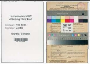 Entnazifizierung Berthold Heintze , geb. 03.10.1888 (Bergingenieur)