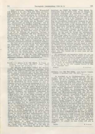 142 [Rezension] Althaus, Paul, Das Heil Gottes. Letzte Rostocker Predigten