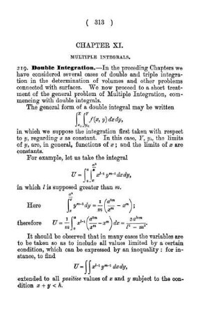 Chapter XI. Multiple Integrals.