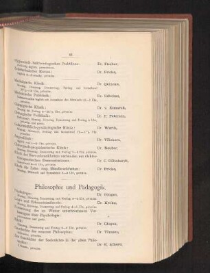 Philosophie und Pädagogik.