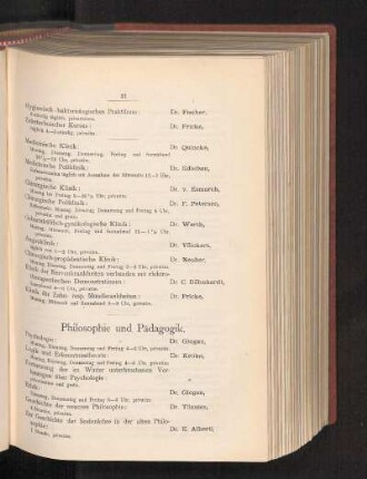 Philosophie und Pädagogik.