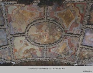 Innendekoration : Freskenzyklus: Vom Urteil des Paris bis zu Aeneas Flucht aus Troja