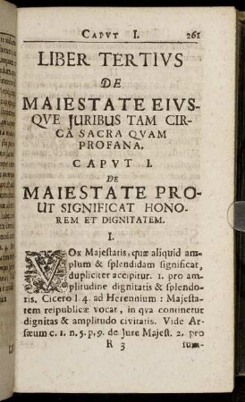 Liber Tertius. De Maiestate Eiusque Juribus Tam Circa Sacra Quam Profana.