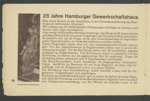 25 Jahre Hamburger Gewerkschaftshaus.