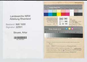 Entnazifizierung Artur Struwe, geb. 25.07.1893 (Regierungsoberinspektor)