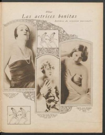 Las actrices bonitas : Actrices de revistas nacionales