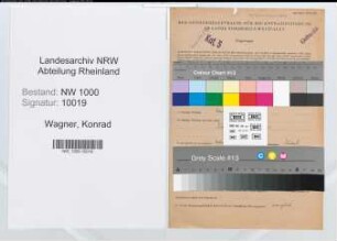 Entnazifizierung Konrad Wagner, geb. 25.11.1896 (Amtsgehilfe)