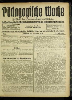 Sozialdemokratie und Einheitsschule