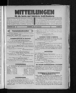 Jahrgang 1930, Hamburg, den 21. September, Nummer 38