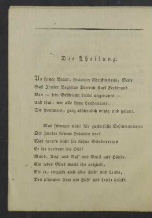 Die Theilung.