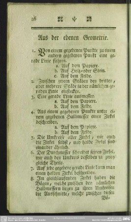 Aus der ebenen Geometrie