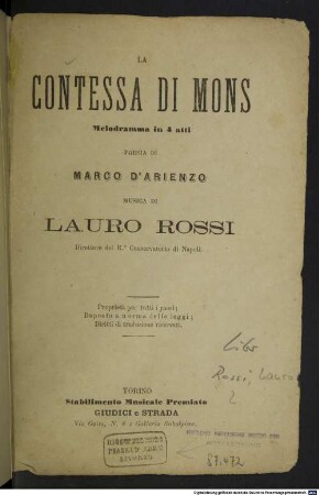 La contessa di Mons