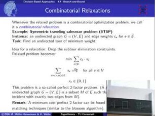 Descision-Based Approaches - Branch-and-Bound