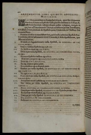 Argumentum Libiri Quincti Adversus Marcionem.