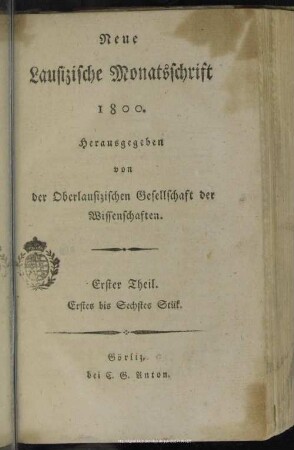 1800,1/6: Neue lausizische Monatsschrift