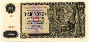 Geldschein, 1.000 Koruna, 25.11.1940