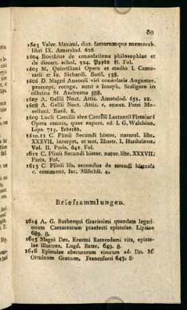 89-93, Briefsammlungen