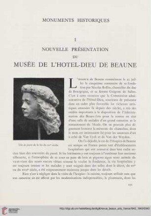 Nouvelle présentation du Musée de l'Hotel-dieu de Beaune