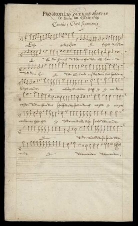 Cantus 1 Chori superioris (Erhebe sich Gott)